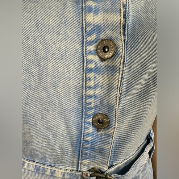 NEW HURLEY Juniors Finley Button-Up Mini Jean Dress NWT - Picture 4 of 6